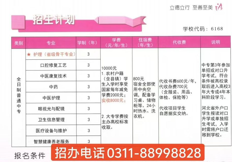 2026年秋招｜石家莊天使護士學(xué)校招生簡章